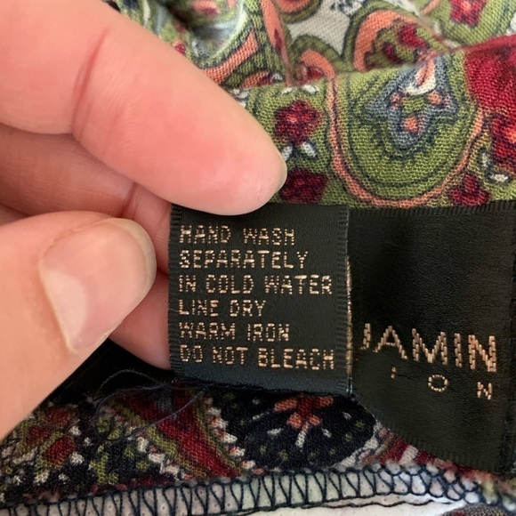 David Benjamin Vintage Paisley Drop Waist Dress - Picture 8 of 8